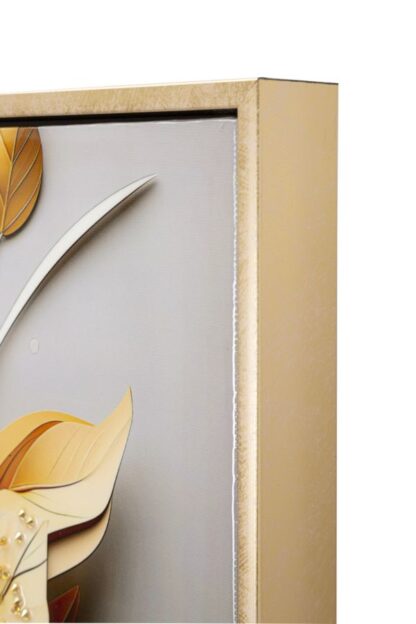 DIPINTO SU TELA LACCATO FLORA C/CORNICE CM 42X3,5X62 - immagine 4