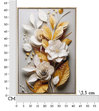 DIPINTO SU TELA LACCATO FLORA C/CORNICE CM 42X3,5X62 - immagine 6