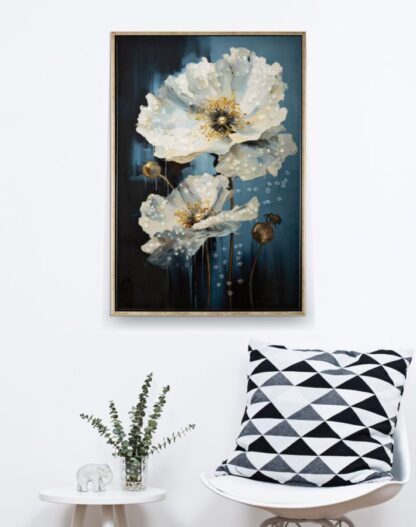 DIPINTO SU TELA LACCATO BLUEY C/CORNICE CM 42X3,5X62 - immagine 5