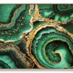 DIPINTO SU TELA LACCATO SMERALDY -A- C/CORNICE CM 82X4X62