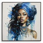 DIPINTO SU TELA LACCATO ALTEA -A- C/CORNICE CM 82X4X82 stile MODERN