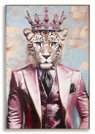 DIPINTO SU TELA KING -B- C/CORNICE 82X4,5X122