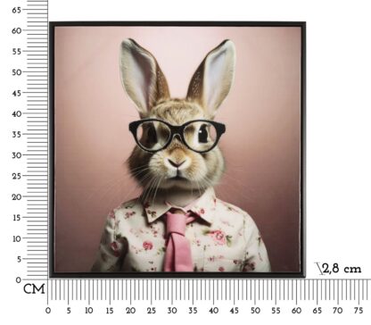 DIPINTO SU TELA LACCATO BUNNY C/CORNICE CM 62,5X2,8X62,5 - immagine 7