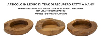 S/TASCHE ERUSI IN TEAK RIC. CM Ø 20X6  (PEZZI UNICI - NON RIP. IN SERIE) - immagine 6