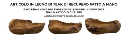 S/TASCHE NARRO IN TEAK RICICLATO CM 29X40X10 (PEZZI UNICI - NON RIP. IN SERIE) - immagine 7