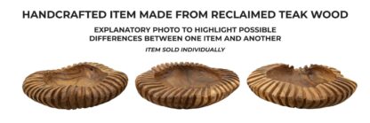S/TASCHE GERIS IN TEAK RICICLATO CM Ø 35X7 (PEZZI UNICI - NON RIP. IN SERIE) - immagine 7