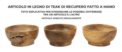 S/TASCHE BUTOT IN TEAK RIC. CM Ø 15X8  (PEZZI UNICI - NON RIP. IN SERIE) - immagine 5