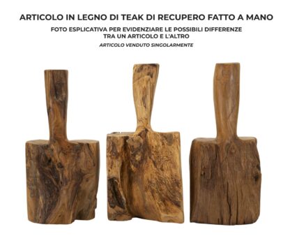 F/PORTE IN TEAK RICICLATO CM 17X13X37 (PEZZI UNICI - NON RIP. IN SERIE) - immagine 8