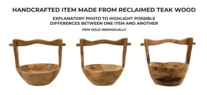 S/TASCHE TIMBO IN TEAK RICICLATO CM 32X25X27 (PEZZI UNICI - NON RIP. IN SERIE) - immagine 7