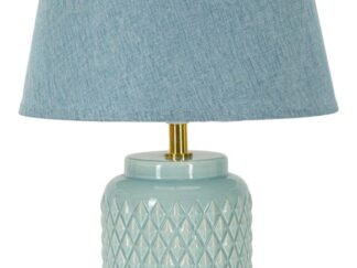 LAMPADA DA TAVOLO SQUARE CELESTE CM Ø 28X44