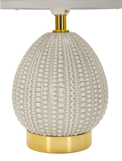 LAMPADA DA COMODINO FLAVI GRIGIA CM Ø 15X30,5 - immagine 2