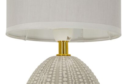 LAMPADA DA COMODINO FLAVI GRIGIA CM Ø 15X30,5 - immagine 3