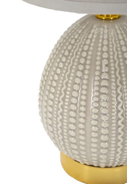 LAMPADA DA COMODINO FLAVI GRIGIA CM Ø 15X30,5 - immagine 4