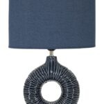 LAMPADA DA TAVOLO SETA BLU CM 28,5X15X43
