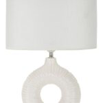 LAMPADA DA TAVOLO SETA BIANCA CM 28,5X15X43 stile MODERN
