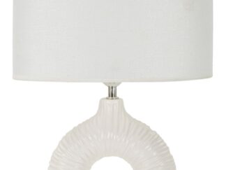 LAMPADA DA TAVOLO SETA BIANCA CM 28,5X15X43