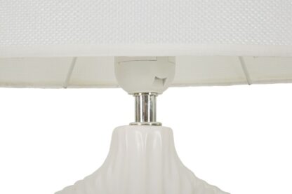 LAMPADA DA TAVOLO SETA BIANCA CM 28,5X15X43 - immagine 3