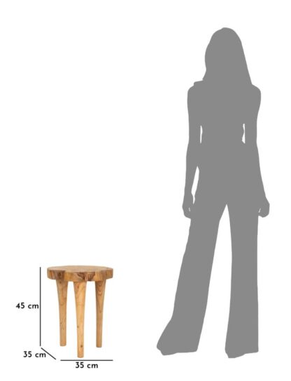 SGABELLO KURSI IN TEAK RICICLATO CM Ø 35X45 (PEZZI UNICI - NON RIP. IN SERIE) - immagine 12