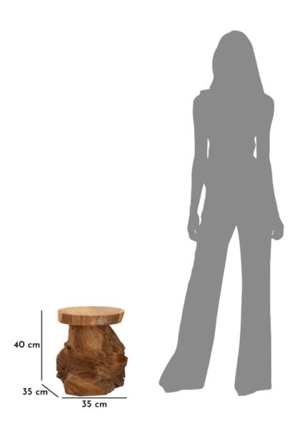 SGABELLO JAMET IN TEAK RICICLATO CM Ø 35X40 (PEZZI UNICI - NON RIP. IN SERIE) - immagine 12