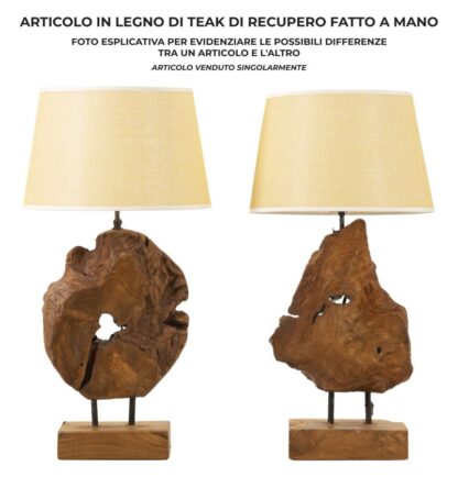 LAMPADA TEAK DA TAVOLO KEPALA CM Ø 35X69 - immagine 9