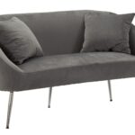 DIVANETTO SILVERY C/CUSCINI CM 137X69X79 stile GLAM