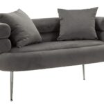 DIVANETTO SILVERY PLUS C/CUSCINI CM 133X68X69 stile GLAM