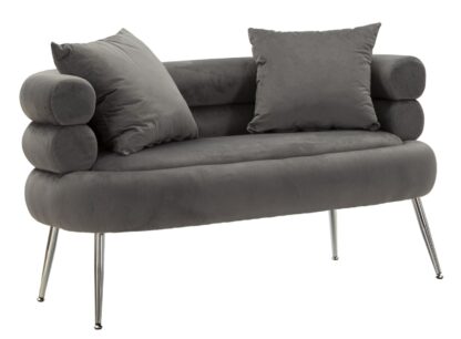 DIVANETTO SILVERY PLUS C/CUSCINI CM 133X68X69