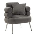 POLTRONA SILVERY PLUS C/CUSINO CM 78X68X85 stile GLAM