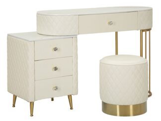 TOELETTA SHARON PANNA C/PUFF CM 120X40X75 (MISURA PUFF Ø36X39)