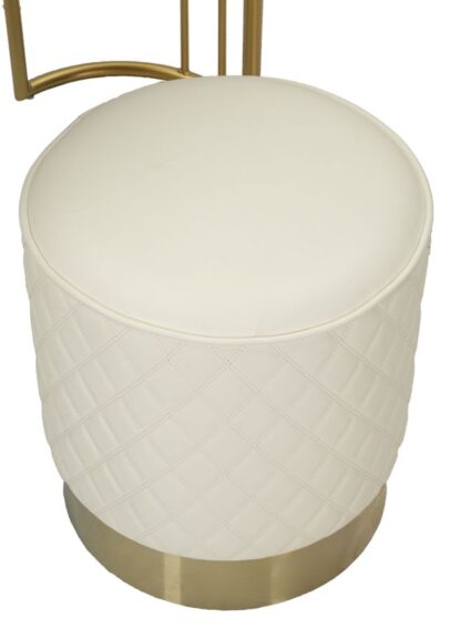 TOELETTA SHARON PANNA C/PUFF CM 120X40X75 (MISURA PUFF Ø36X39) - immagine 7