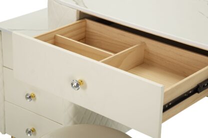 TOELETTA SHARON PANNA C/PUFF CM 120X40X75 (MISURA PUFF Ø36X39) - immagine 9