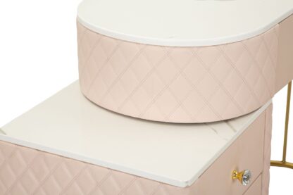 TOELETTA SHARON ROSA C/PUFF CM 120X40X75 (MISURA PUFF Ø36X39) - immagine 8