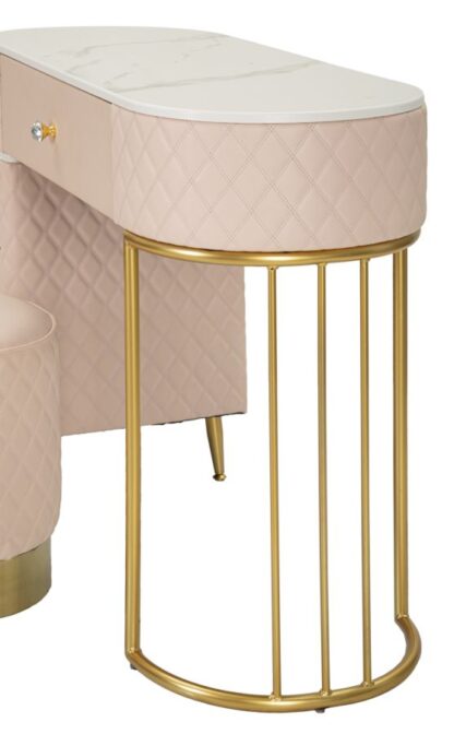 TOELETTA SHARON ROSA C/PUFF CM 120X40X75 (MISURA PUFF Ø36X39) - immagine 9