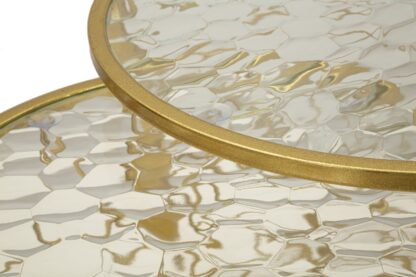 TAVOLINETTI NOAH GOLD SET 4 PZ CM Ø 70X45-47X54,5-36x50-28x45 - immagine 5