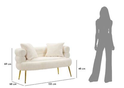 DIVANETTO SOFFY PLUS C/CUSCINI CM 133X68X69 - immagine 11