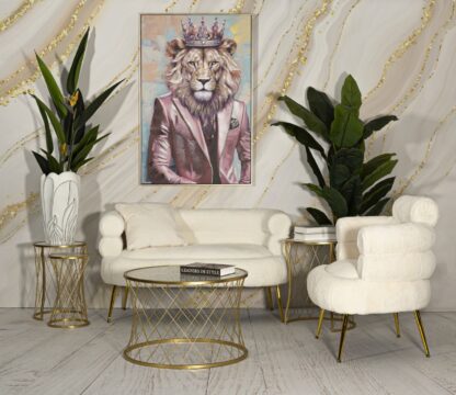 TAVOLINETTI NOAH GOLD SET 4 PZ CM Ø 70X45-47X54,5-36x50-28x45 - immagine 6