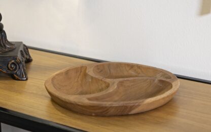 S/TASCHE 3 PARTI IN TEAK RIC. CM Ø 25,5X3  (PEZZI UNICI - NON RIP. IN SERIE) - immagine 8