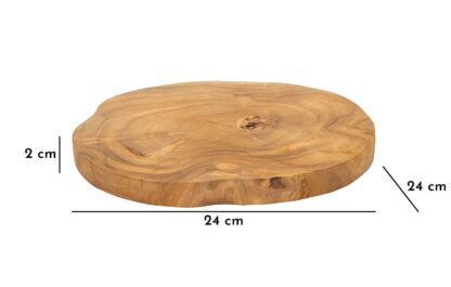 S/TASCHE POKON IN TEAK RIC. CM Ø 24X2 (PEZZI UNICI - NON RIP. IN SERIE) - immagine 9