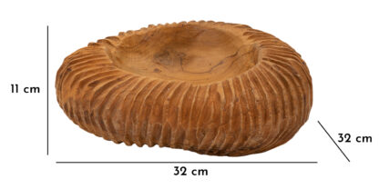 S/TASCHE GARIT IN TEAK RICICLATO CM Ø 32X11 (PEZZI UNICI - NON RIP. IN SERIE) - immagine 10