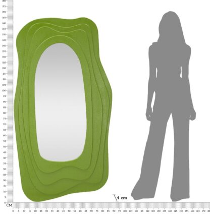 SPECCHIO DA MURO DAFNE VERDE CM 90X4X165 - immagine 7