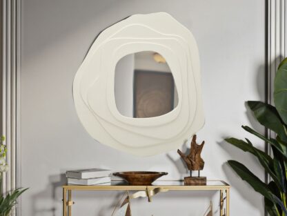 SPECCHIO DA MURO DALIA BIANCO CM 90X4X97 - immagine 5