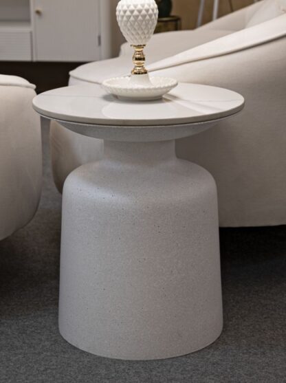 TAVOLINETTO WHITE FUSH CM Ø 40X47 - immagine 5