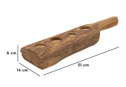 P/CAND LONG IN TEAK RICICLATO CM 51X14X6 (PEZZI UNICI - NON RIP. IN SERIE) - immagine 10
