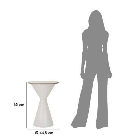 TAVOLINETTO WHITE DOUBLE CM Ø 44,5x63 - immagine 6