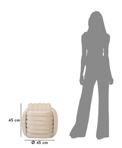 PUFF SOFTY CREMA CM 45X45X45 - immagine 7