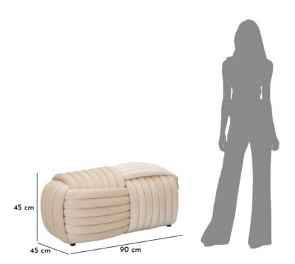 PANCA SOFTY CREMA CM 90X45X45 - immagine 9