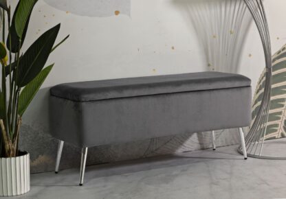 PANCA C/CONTENITORE SILVERY CM 112X42X50 - immagine 9