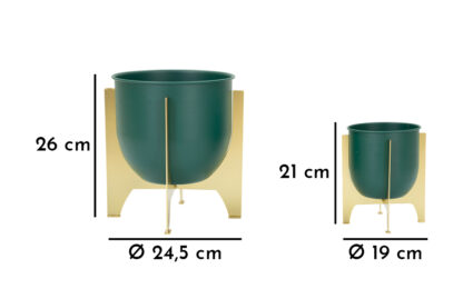 P/VASI GRENT SHET SET 2 PZ CM Ø 24,5X26-19X21 - immagine 7