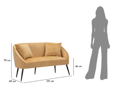 DIVANETTO BROWY C/CUSINI CM 137X69X79 - immagine 12