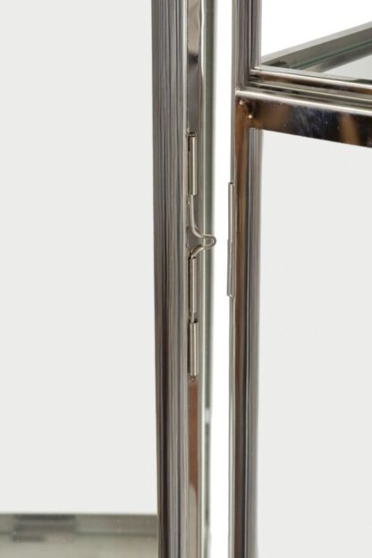 LANTERNE SILVER SET 3 PZ CM 22X22,5X70,5-18X18,5X50-14X14,5X38 - immagine 4